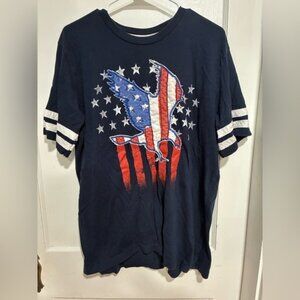 Spirit of America Men's Navy Graphic T-Shirt Size XL